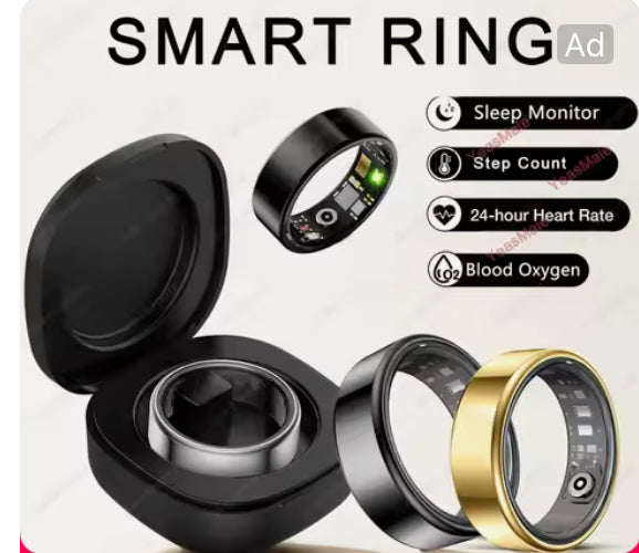 2026 New Smart Ring Men Women, Heart Rate and Blood Oxygen Monitor Smartring IP68 & 5ATM Waterproof, Multi-sport Mode Rings Man