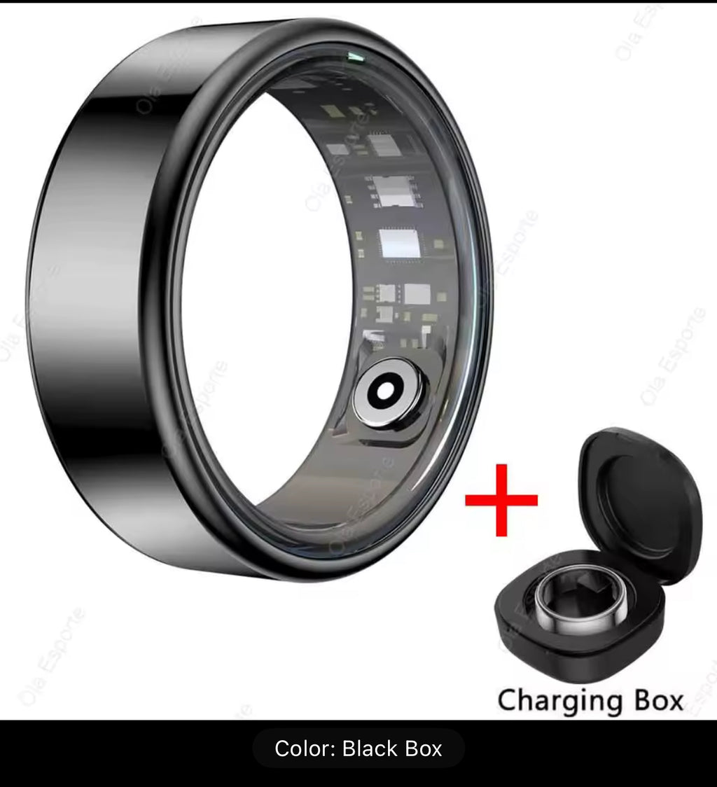2026 New Smart Ring Men Women, Heart Rate and Blood Oxygen Monitor Smartring IP68 & 5ATM Waterproof, Multi-sport Mode Rings Man